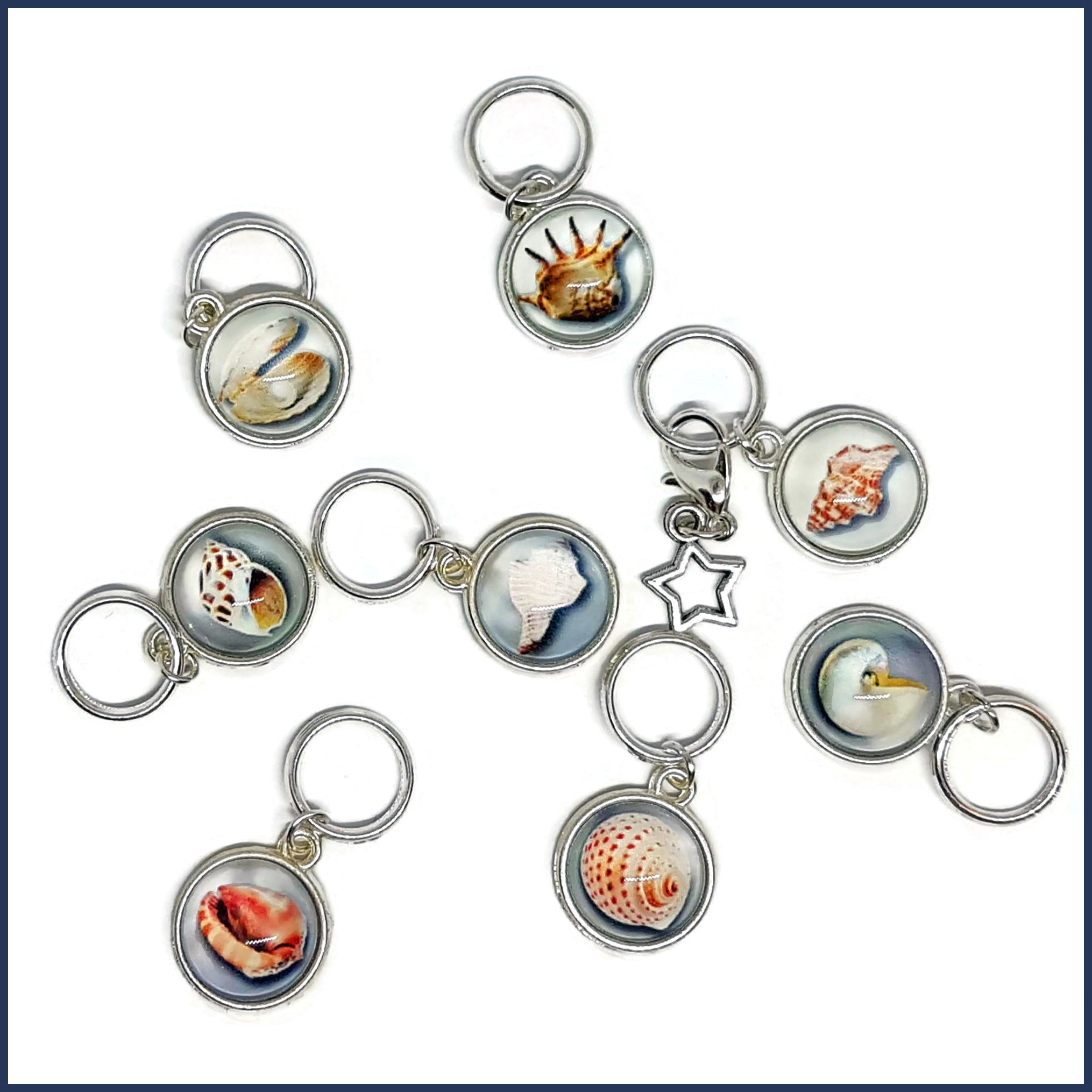 Beachcomber Stitch Markers Sets - each set includes 6 makers made