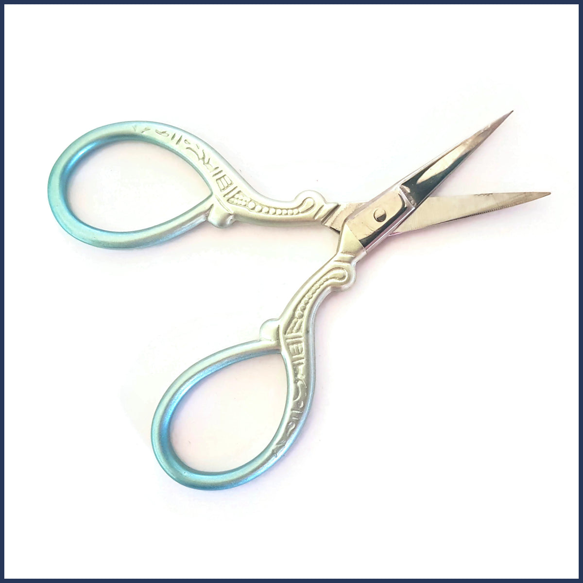 Pastel Green and Blue Yarn Scissors 